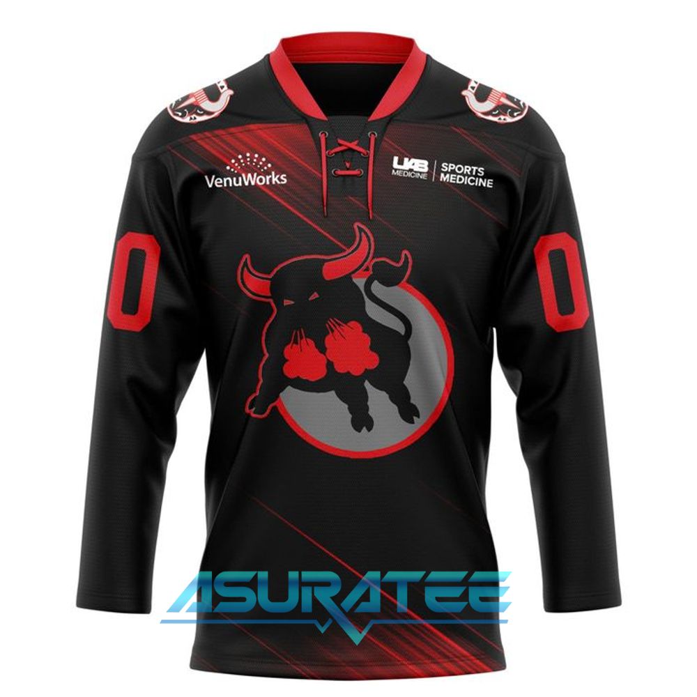Birmingham Bulls 2026 Bulls Dark Legend Special Hockey Jersey