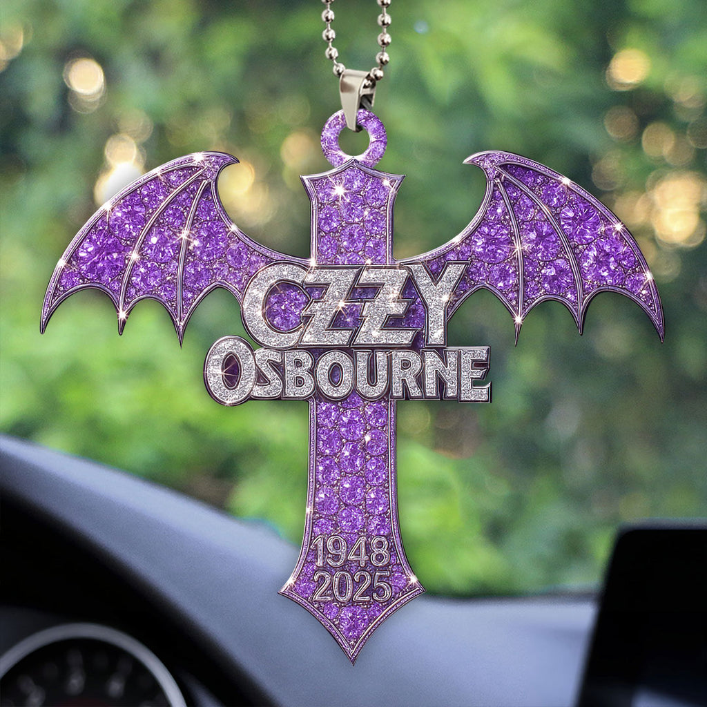 Black Sabbath x Ozzy Osbourne Custom shape 2-sided Acrylic Car Ornament – GNE 4127