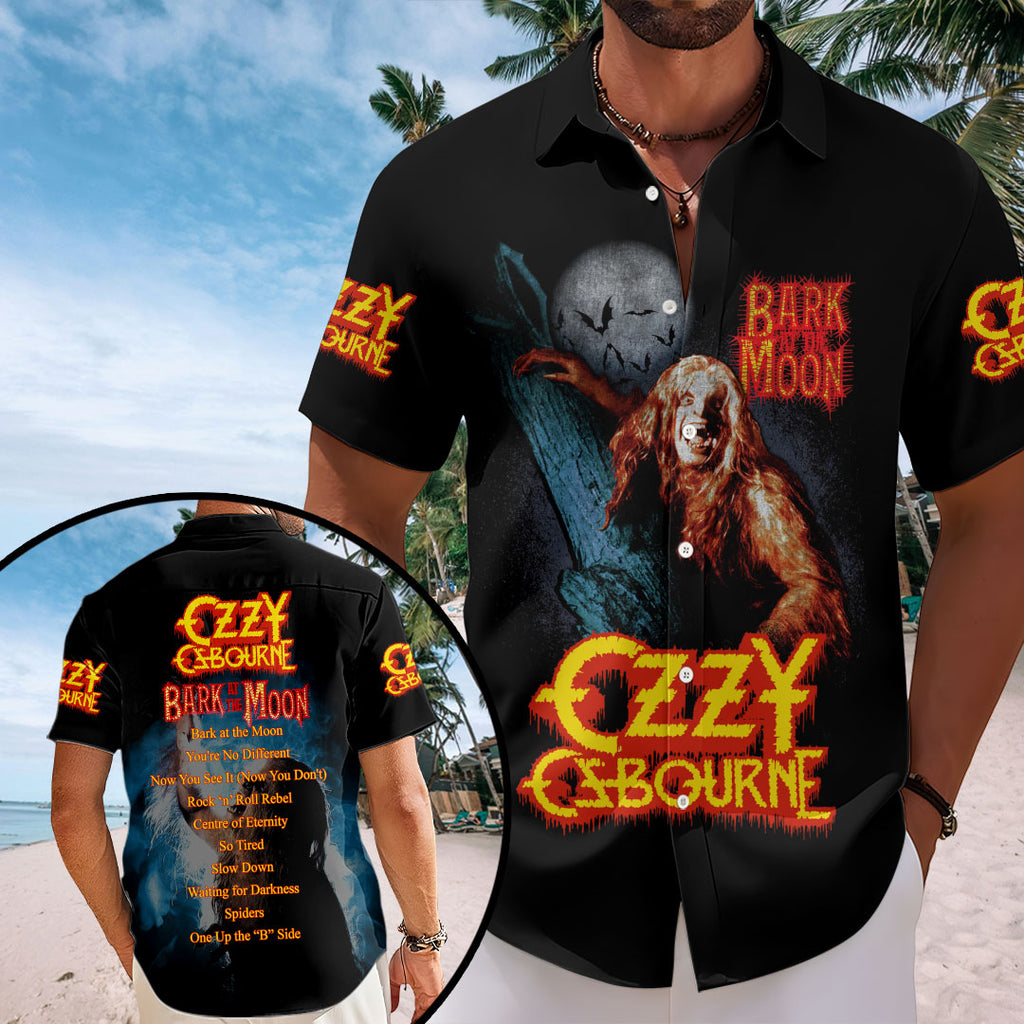 Black Sabbath x Ozzy Osbourne Short Sleeve Button-Down Shirt – HOATT12549