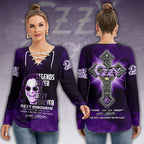 Black Sabbath x Ozzy Osbourne Women's Long Sleeve Neckline Tie Sweatshirt – HOATT12471