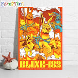Blink-182 RAC Arena Perth WA 2024 Limited Poster Canvas