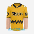 Bloomington Bison 2025 Peanuts-themed Teddy Bear Toss Hockey Jersey