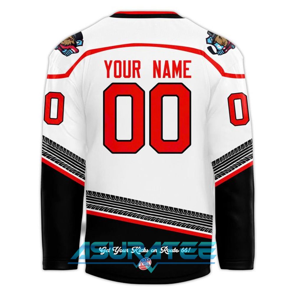 Bloomington Bison Honoring The Centennial Of Route 66 Hockey Jersey