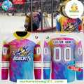 Autism Awareness Hockey Jersey Blue Ridge Bobcats Special Night
