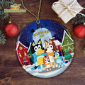 Bluey Dog Family Christmas Ornament Xmas Gift for Families