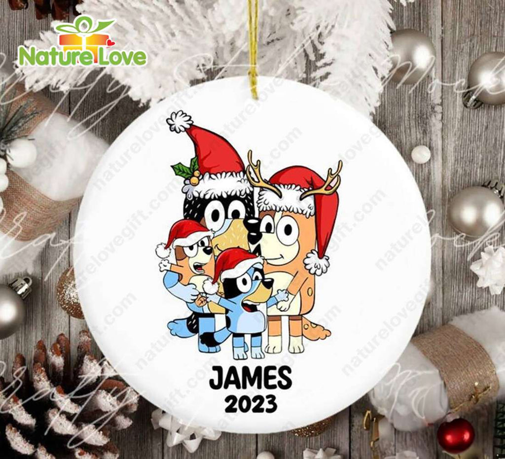 Bluey Family Personalized Christmas Ornament Xmas Gift for Lovers