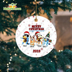 Bluey Personalized Family Ornament With Name Christmas Tree Decoration