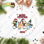 Bluey Personalized Family Ornament With Name Christmas Tree Decoration