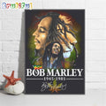 Bob Marley 1945-1981 Signature Wall Art Poster Canvas