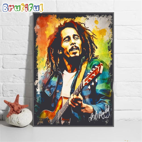 Bob Marley Love And Rock Unisex Wall Art Poster Canvas