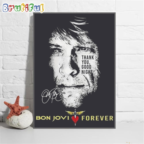 Bon Jovi Forever Fan True Love Signature Wall Art Poster Canvas