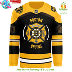Boston Bruins Firefighter Jersey Hockey Appreciation Night