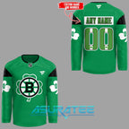 Boston Bruins Happy Saint Patrick’s Day Custom Hockey Jersey