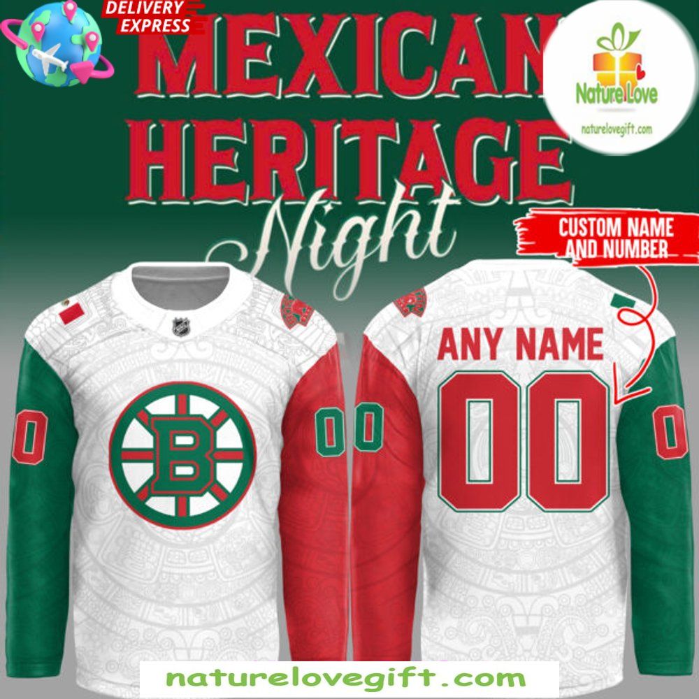 Boston Bruins 2026 Mexican Heritage Night Hockey Jersey