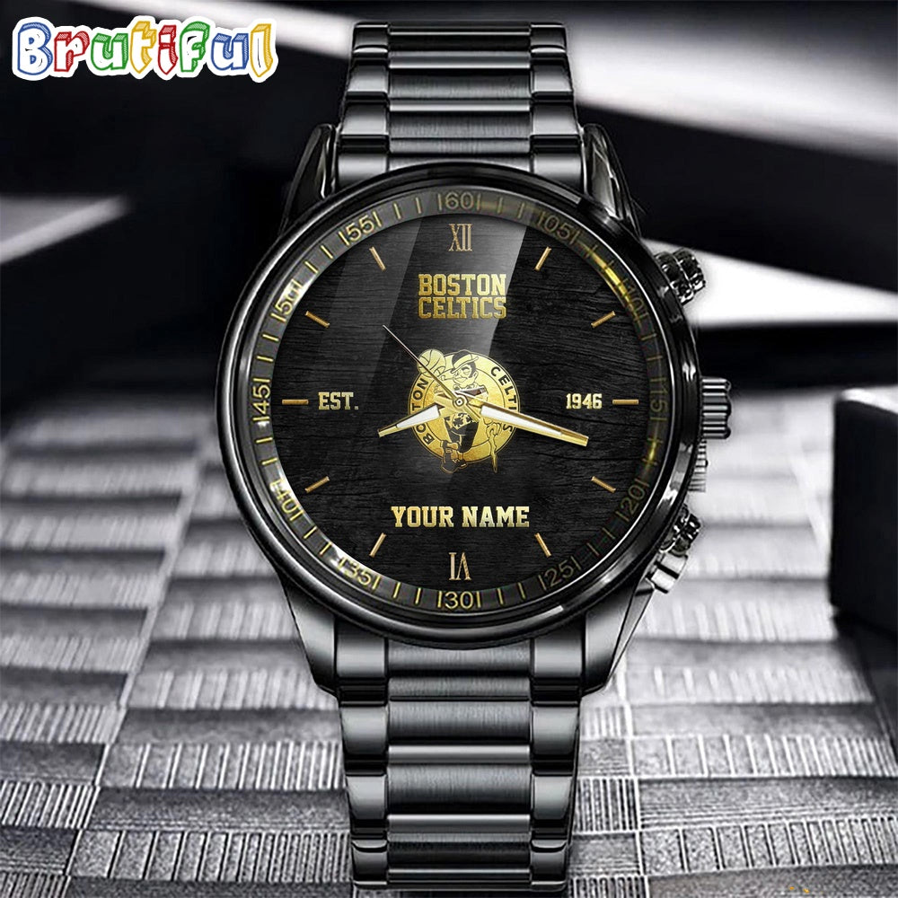 Boston Celtics 18times Champions 2024 Final Black Fashion Watch
