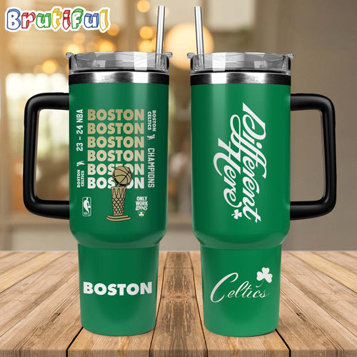 Boston Celtics 23 24 NBA Finals Champions Custom Stanley Tumbler