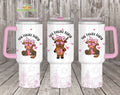 Boujee Heifer 40oz Tumbler With Handle Baby Cow Valentine Gift