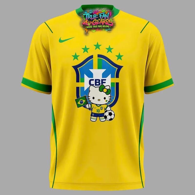 Brazil Soccer x Hello Kitty World Cup 2026 Limited Edition Tee Shirt