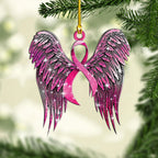 Breast Cancer Awareness Custom Shape 2-Side Printed Acrylic Ornament – HOATT 6673