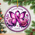 Breast Cancer Awareness Fixed Shape 2-Side Printed Acrylic Ornament – GNE 1785