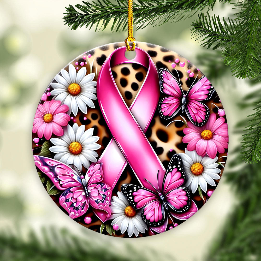 Breast Cancer Awareness Fixed Shape 2-Side Printed Acrylic Ornament – GNE 1786