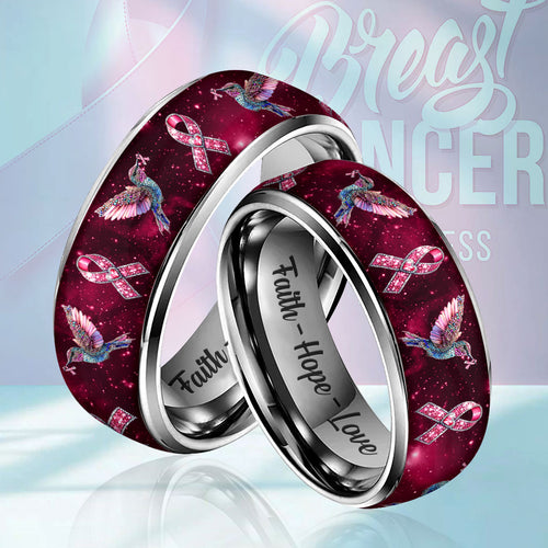 Breast Cancer Awareness Custom Alloy Ring – HOATT12396