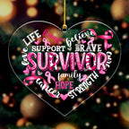 Breast Cancer Awareness Custom Shape Clear 1-Side Printed Acrylic Ornament – HOATT 6806