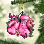 Breast Cancer Awareness Custom Shape Clear 1-Side Printed Acrylic Ornament – HOATT 6814