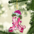 Breast Cancer Awareness Custom Shape Clear 1-Side Printed Acrylic Ornament – HOATT 6666
