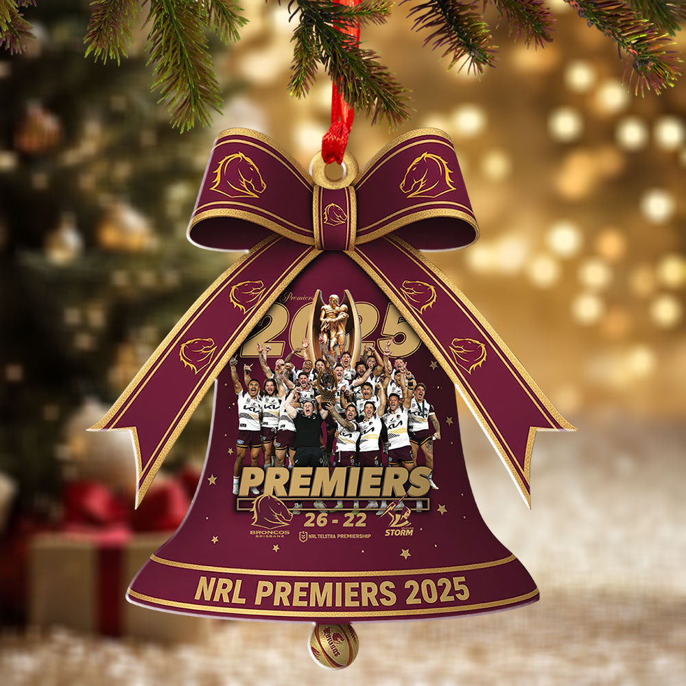 Brisbane Broncos 2025 Custom Shape 2-sided Acrylic Ornament – TMTHU1994
