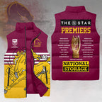 Brisbane Broncos 2025 NRL Premiers 3D Sleeveless Down Jacket – HOATT14016