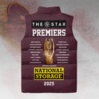 Brisbane Broncos 2025 NRL Premiers 3D Sleeveless Down Jacket – HOATT14019