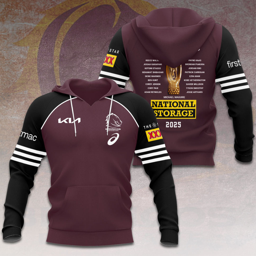 Brisbane Broncos 2025 NRL Premiers 3D Apparel – HOATT13871