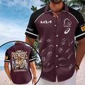 Brisbane Broncos 2025 NRL Premiers Short Sleeve Button-Down Shirt – HOATT14489