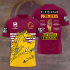 Brisbane Broncos 2025 NRL Premiers 3D Apparel – HOATT13864