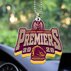 Brisbane Broncos 2025 Premiers Custom Shape 1-sided Acrylic Car Ornament – MAITM13257