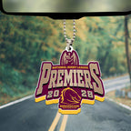 Brisbane Broncos 2025 Premiers Custom Shape 1-sided Acrylic Car Ornament – MAITM13257
