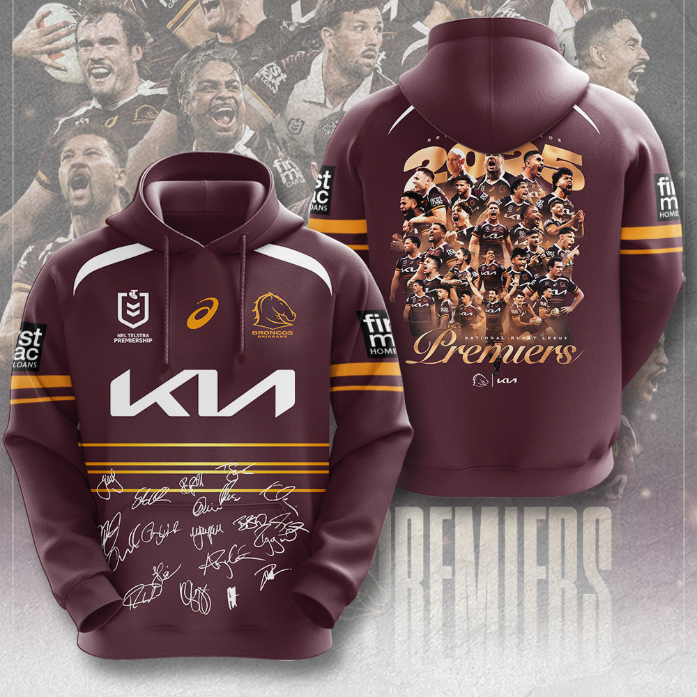 Brisbane Broncos 2025 Premiers 3D Apparel – MAITM13614