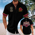 Brisbane Broncos 2025 Premiers Short Sleeve Button-Down Shirt – MAITM13267