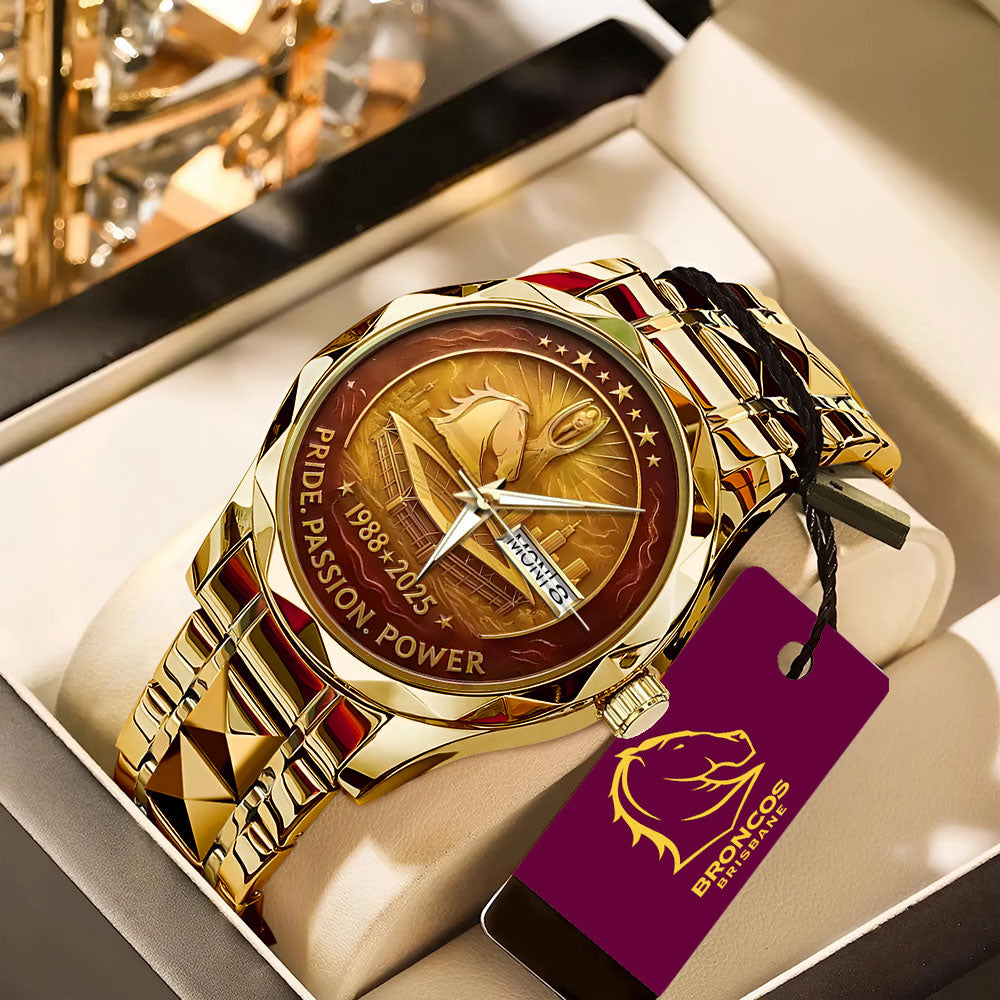 Brisbane Broncos 2025 Premiership Alloy Luxury Quartz Watch – TANTN17610