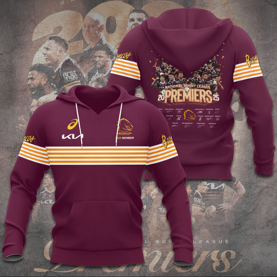 Brisbane Broncos 2025 Premiership 3D Apparel – TANTN17310