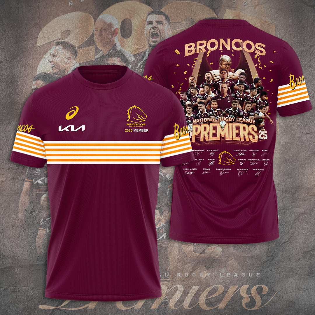 Brisbane Broncos 2025 Premiership 3D Apparel – TANTN17310