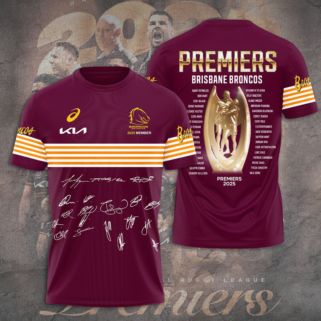 Brisbane Broncos 2025 Premiership 3D Apparel – TANTN17903
