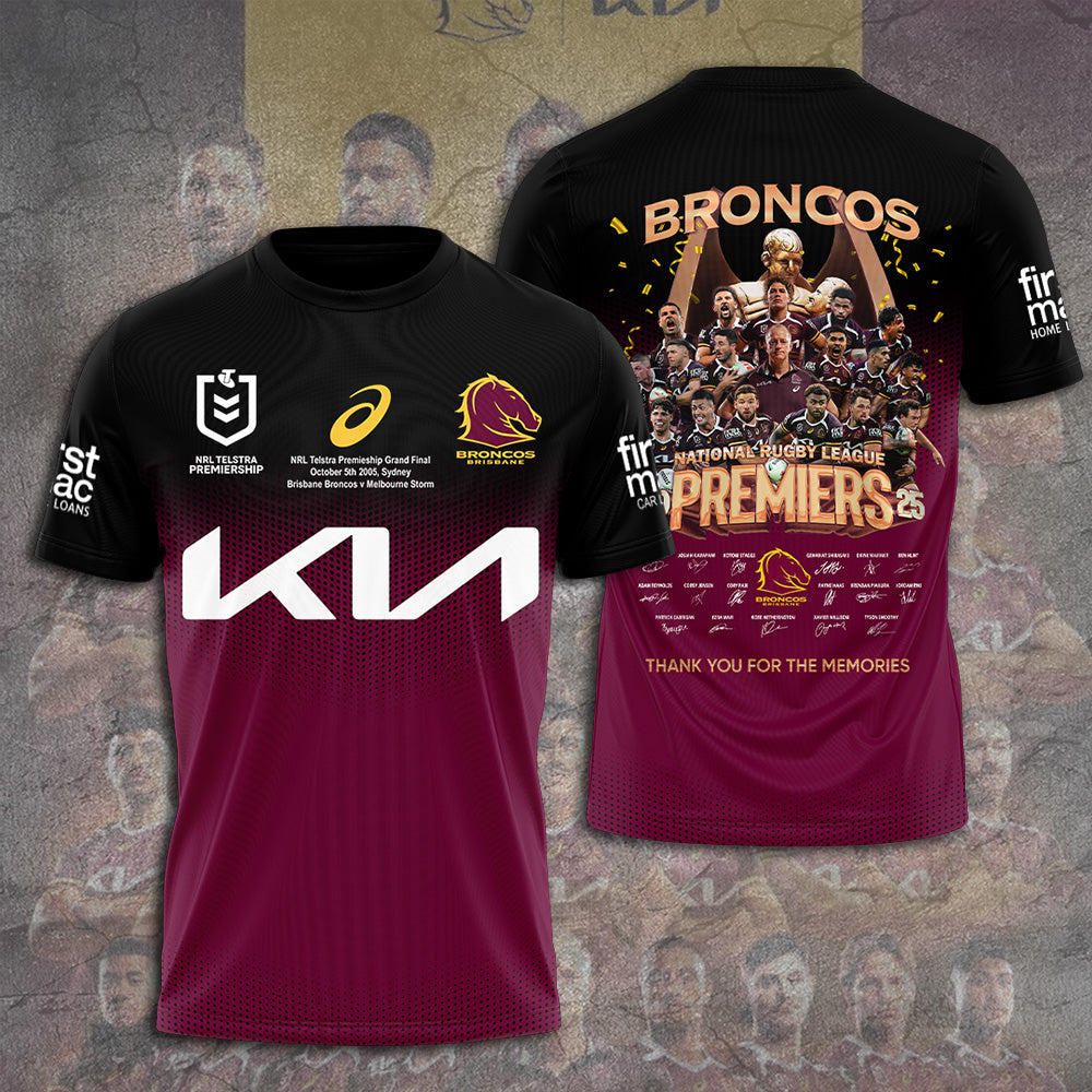 Brisbane Broncos 2025 Premiership 3D Apparel – TANTN18318