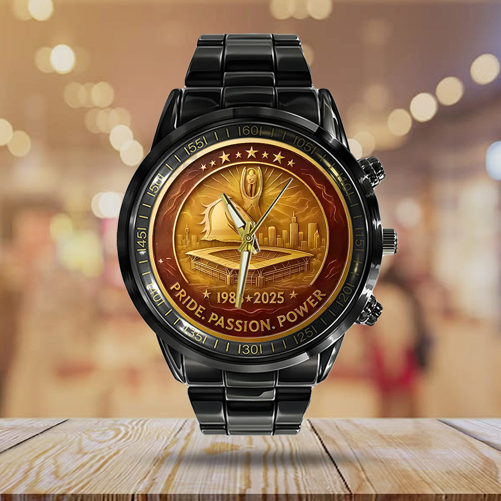 Brisbane Broncos 2025 Premiership Black Stainless Steel Watch – TANTN17611