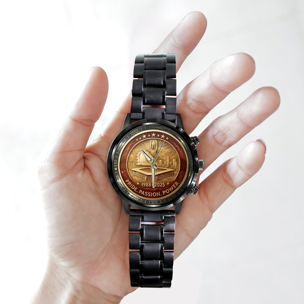 Brisbane Broncos 2025 Premiership Black Stainless Steel Watch – TANTN17611