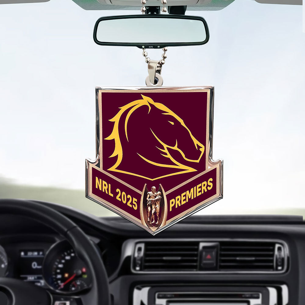 Brisbane Broncos 2025 Premiership Custom Shape 2-sided Acrylic Car Ornament – TANTN17073