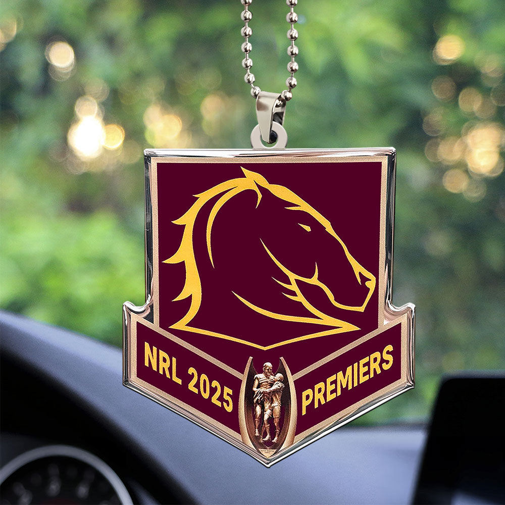 Brisbane Broncos 2025 Premiership Custom Shape 2-sided Acrylic Car Ornament – TANTN17073