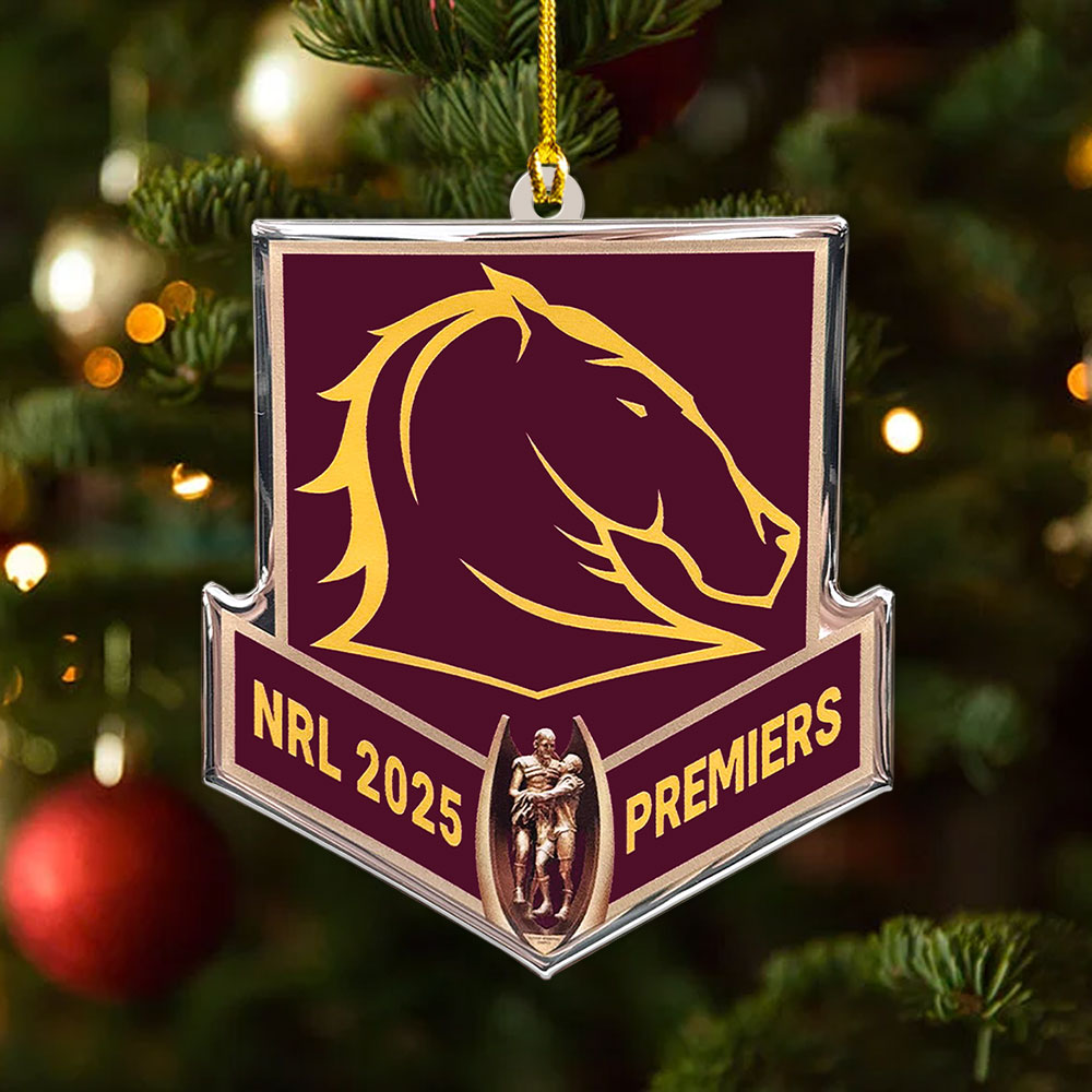 Brisbane Broncos 2025 Premiership Custom Shape 2-sided Acrylic Ornament – TANTN17075