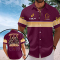 Brisbane Broncos 2025 Premiership Short Sleeve Button-Down Shirt – TANTN17644